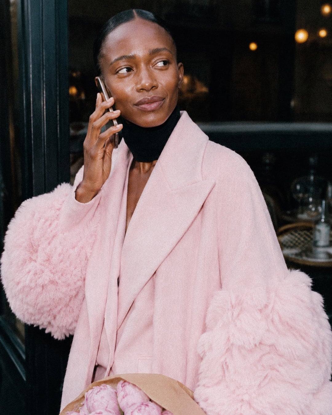 Between shows: Still on the phone