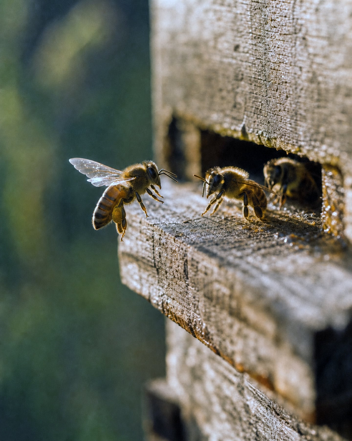 Mellis Honey: At the hive entrance