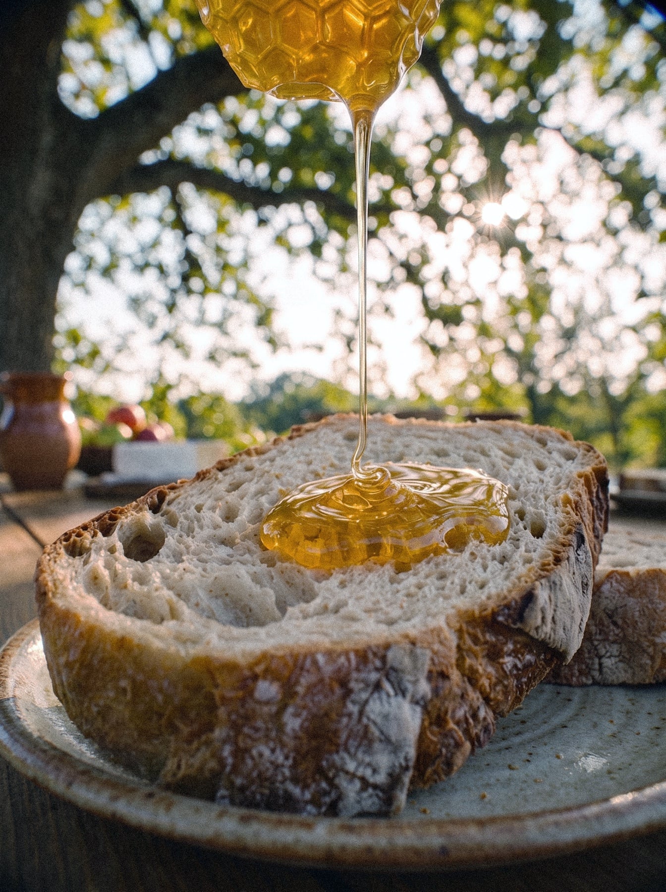 Mellis Honey: Honey on bread
