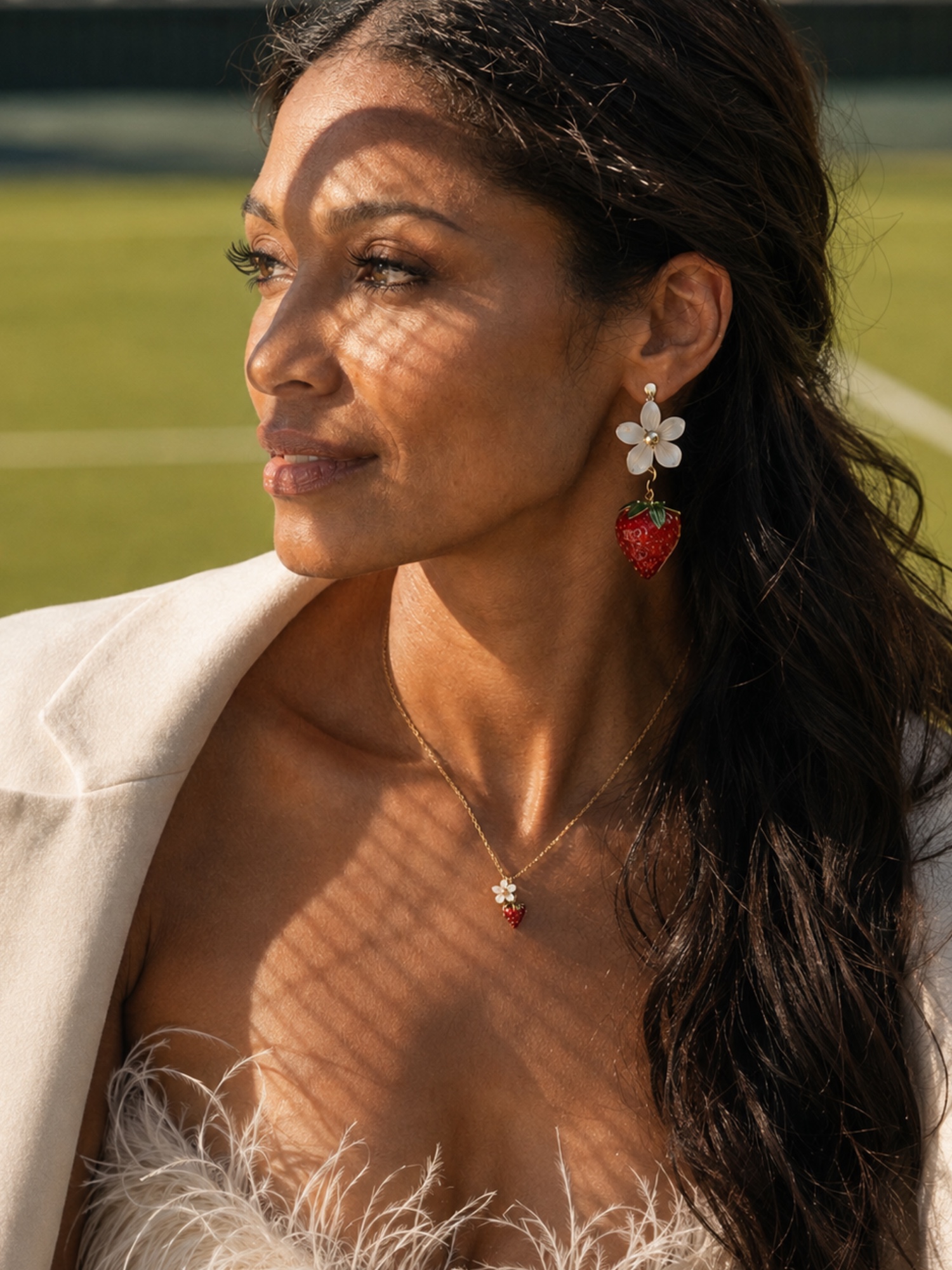 The sweetest match: The earring in afternoon light
